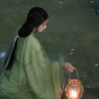 高清古风 竹排 意境美女唯美古风美女陈都灵电脑壁纸-墨鱼部落格.jpg