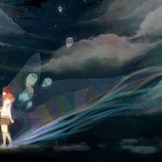 唯美图片大全女孩，围巾，晚上的图片，星星，梦境，壁纸-墨鱼部落格.jpg