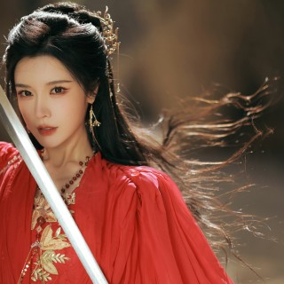 秀色可餐3古风 红纱长裙 武侠美女壁纸-墨鱼部落格.jpg