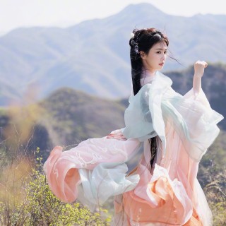 高清古风 竹排 意境美女大山 白鹿 古风美女桌面壁纸背景-墨鱼部落格.jpg